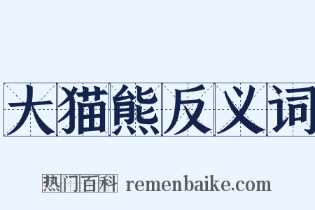 大猫熊反义词是什么意思的图片